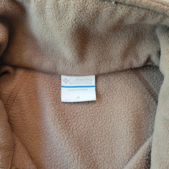Columbia Women's Jacket Polar Fleece Zip-Up Athletic Brown Sz Medium - Picture 4 of 10
